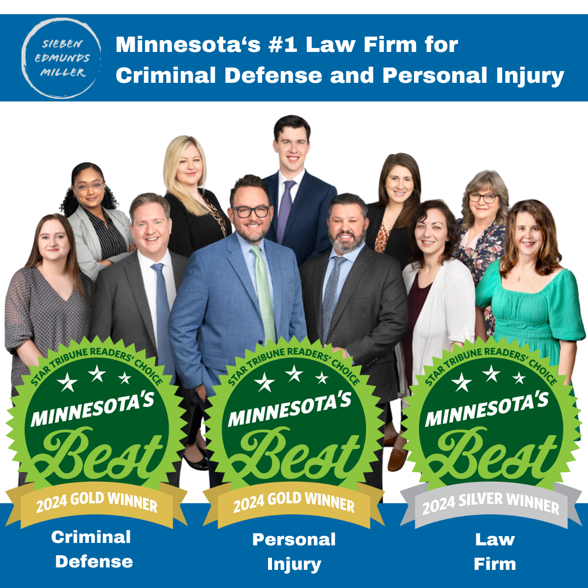 Criminal Defense Law Firm and Personal Injury Law Firm Team